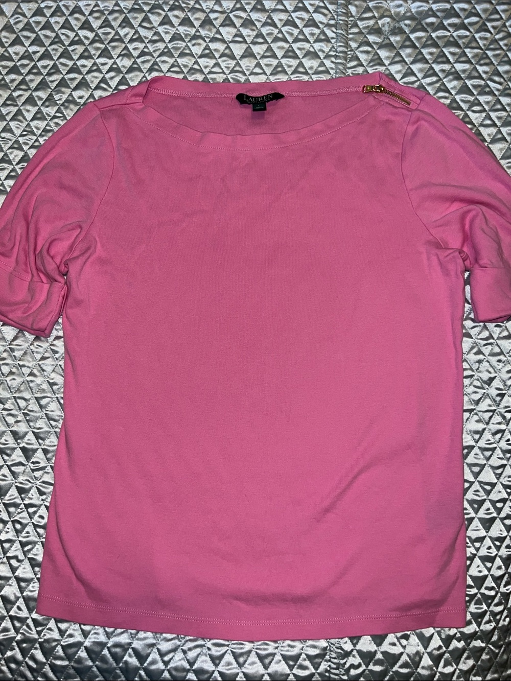 Lauren Ralph Lauren tee shirt, pink, size L